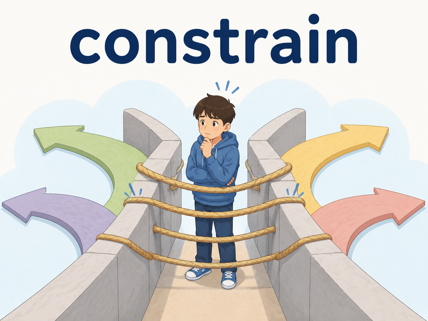 constrainを制限するイメージで覚えるイラスト