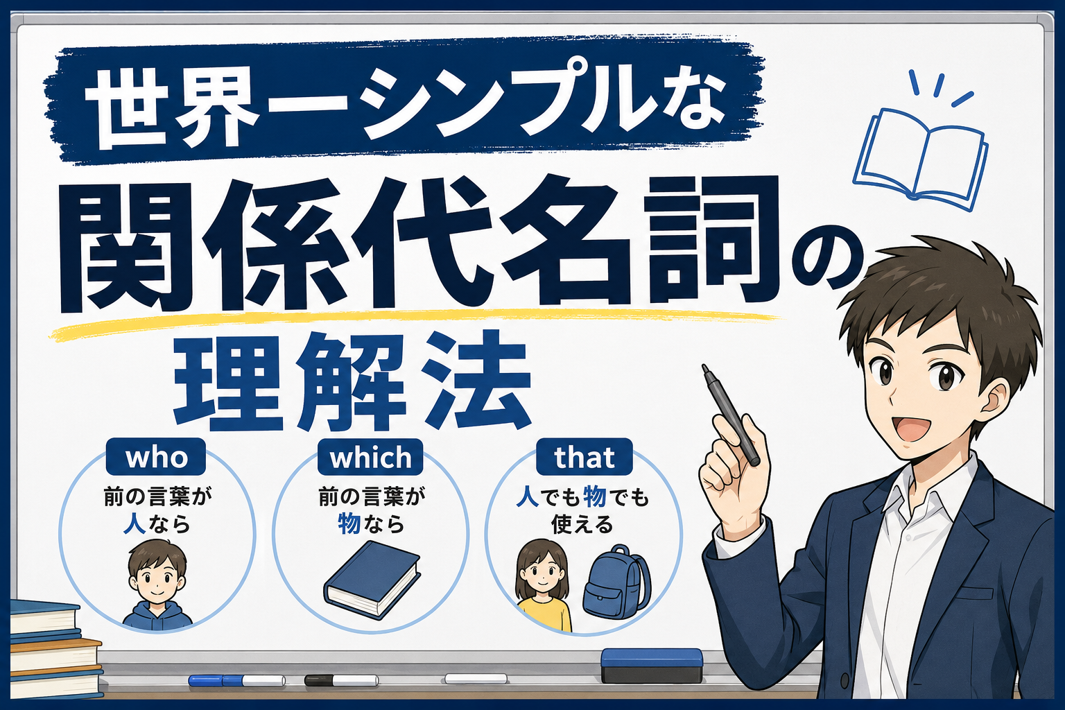 世界一シンプルな関係代名詞の理解法|who・which・thatはこれだけ