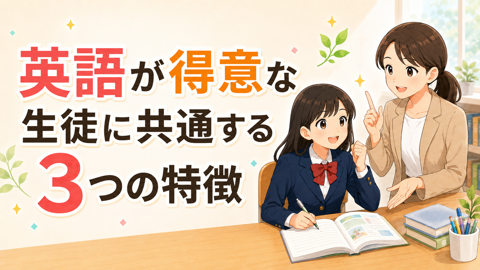 英語が得意な生徒に共通する3つの特徴
